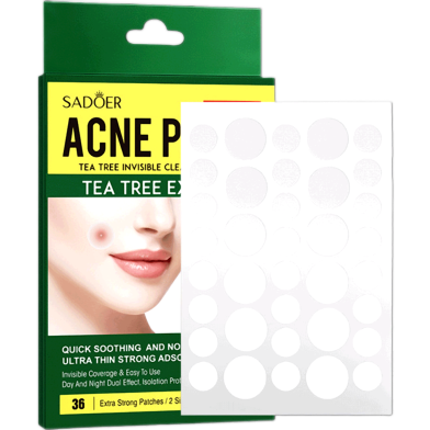 Sadoer Extra Strong Acne Patch With Salicylic Acid And Hydrocolloids 2 Size Types 36Pcs image