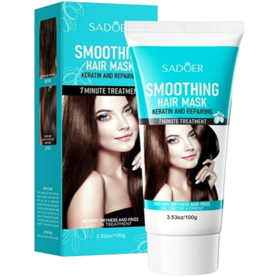 Sadoer One Minute Oil Keratin Smoothing Repair Mask To Improve Frizziness-100gm image