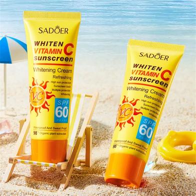 Sadoer Vitamin C Sunscreen Whitening Cream SPF60 Plus - 40gm image