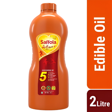 Saffola Active Oil (Fortified Edible Rice Bran Oil) 2 Litre image