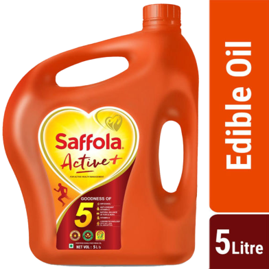 Saffola Active Oil (Fortified Edible Rice Bran Oil) 5 Litre image