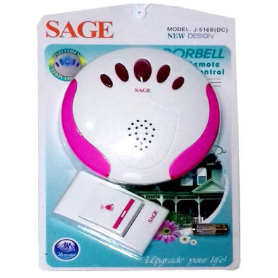 Sage Portable Wireless Remote Control Calling Bell - Multicolour image