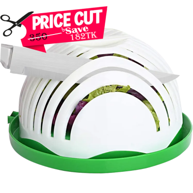 Salad Cutter Bowl,Salad Chopper Bowl,Fruit Vegetable Cut Set,Upgraded Salad Make, Fresh Salad Slicer,Approved for Kitchen image