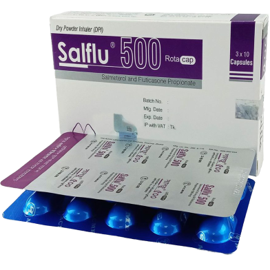 Salflu 50 mcg Plus 500 - 10's Strip Inhalation Capsule image