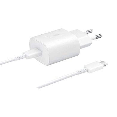 Samsung EP-TA800 Super Fast Charging 25W PD Adapter With Cable White image