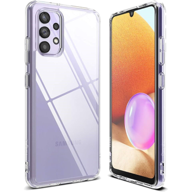 Samsung Galaxy A32 Premium Silicone Case Crystal Clear Soft TPU Ultra-Thin Transparent Flexible Protective Mobile Phone Back Cover image