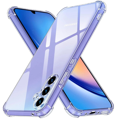 Samsung Galaxy A55 5G Silicone Airbag Cover Shockproof Transparent Protective Clear Back Cover image