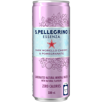 San Pellegrino Zero C.Dark Morello Cherry and P.F.M.Water Can 330ml image