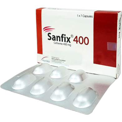 Sanfix 400 mg Capsule 7's strip image