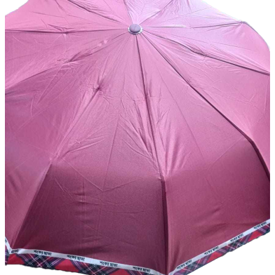 Sankar's Auto Open 10 Ribs Check Border Umbrella image