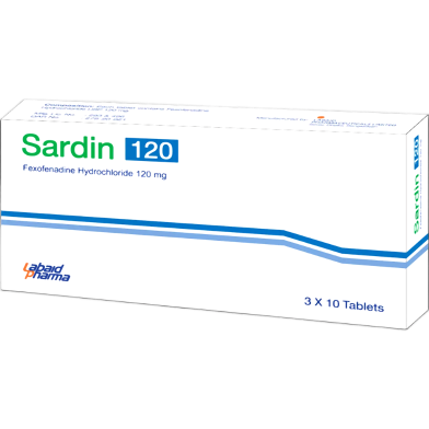 Sardin 120 Mg Tablet 10's Strip image