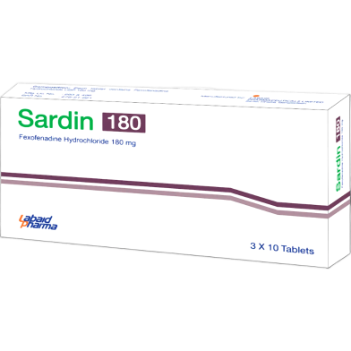Sardin 180 Mg Tablet-10's Strip image