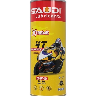 Saudi Extreme 4T 20W40 API SN Jaso MA2 Tin 1 Litre image
