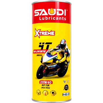 Saudi Extreme 4T 20W40 API SN Jaso MA2 Tin 1 Liter image