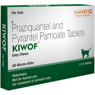 Sava Vet Kiwof Cat Dewormer Chewable Tablets - 1 Pcs image