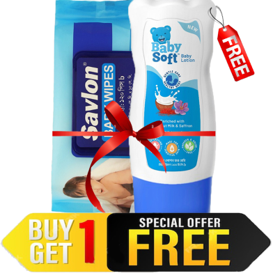 Savlon Baby Wipe 120s Pouch (Buy 1 Get 1 Baby Soft Baby Lotion 100ml Free) image