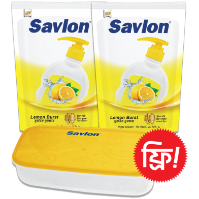 Savlon Hand Wash Lemon Burst 170ml (Buy 2 Pcs Hand Wash, GET 1 Tiffin Box FREE) image