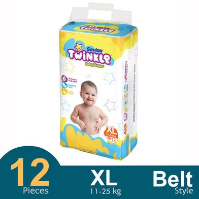 Savlon Twinkle Belt System Baby Diaper (11-25 kg) (12 Pcs) image