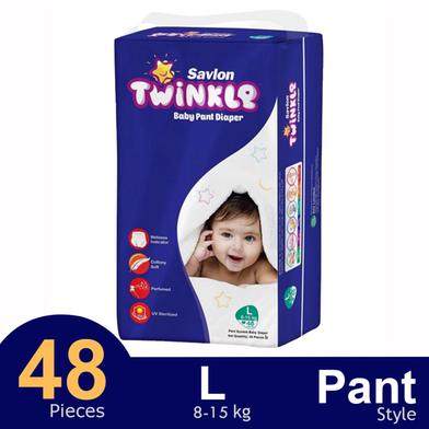 Savlon Twinkle Pant System Baby Diaper (8-15 kg) (48 Pcs) image