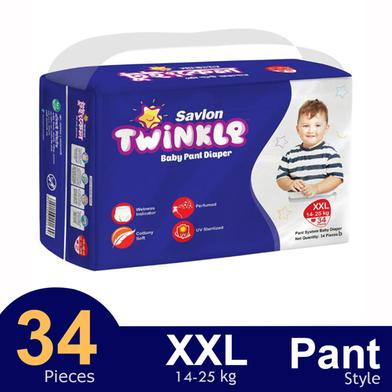 Savlon Twinkle Pant System Baby Diaper (14-25 kg) (34 Pcs) image