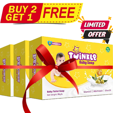 Savlon Twinkle baby Soap 75 gm (Buy 2 Get 1 Free) image