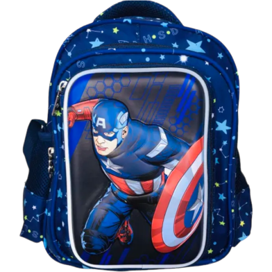 School Bagpack Captin America 2in1 Bag WithPencil Case Waterproof rendom image