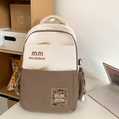 Schoolbags, College ' Cute Large-capacity Backpacks, Simple Casual Backpacks (Khaki ) image