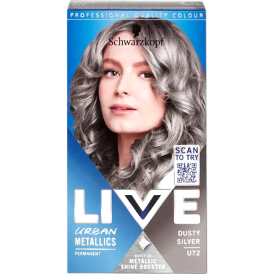 Schwarzkopf Live Urban Metallics Hair Colour - U72 Dusty Silver image