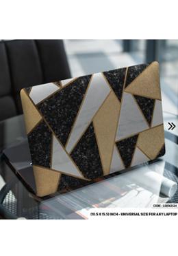 DDecorator Seamless Golden Geomatric Pattern Laptop Sticker image
