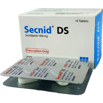 Secnid Ds 1 gm Tablet 2's Strip image