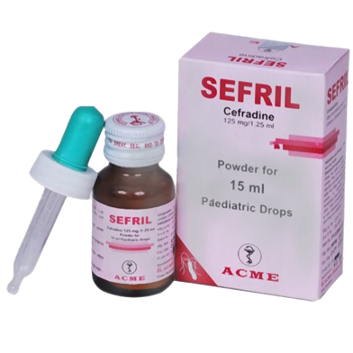 Sefril 125 mg/1.25 ml Pediatric Drops-15 ml bottle image