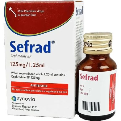 Sefro 125 mg/1.25 ml Pediatric Drops 15 ml bottle image