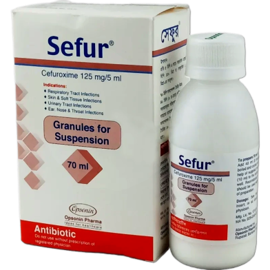 Sefur 125 mg/5 ml Powder for Suspension 70 ml bottle image