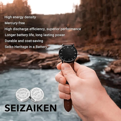 Seizaiken 377 SR626SW 1.55V 0 Percent Hg Silver Oxide Watch Battery Made In Japan Slide 5