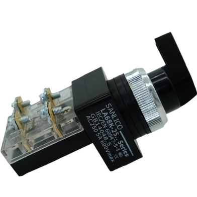 Selector Switch 250V AC 5A On-Off Two Position Knob Switch image