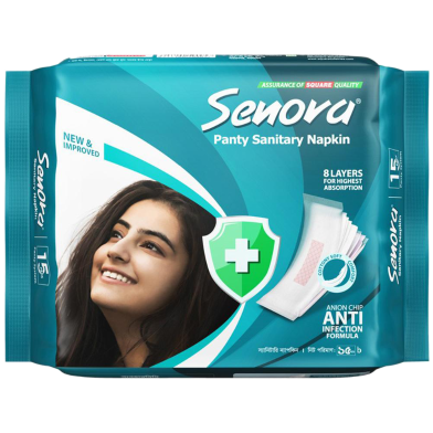 Senora Sanitary Napkin Panty System - 15Pcs image