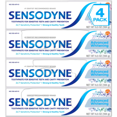 Sensodyne Advance Whitening Toothpaste 4x184g- 4pcs image