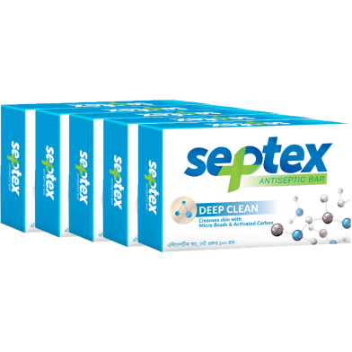 Septex Deep Clean Antiseptic Bar 100 gm (Buy 4 Get 1 Free) image