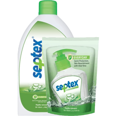 Septex Everyday Antiseptic Handwash 1000 ml (Buy 1 Get 170 ml Free) image