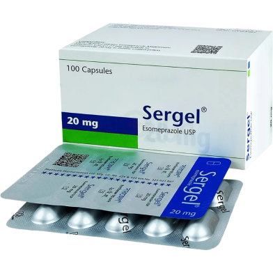 Sergel 20 mg Capsule 10 Strip image