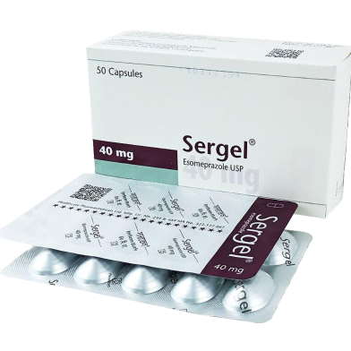 Sergel 40 mg Capsule 10's Strip image