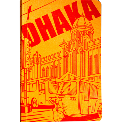 Sevendays Work Size Dhaka (Line) Orange Lined Notebook (SN202309382) image