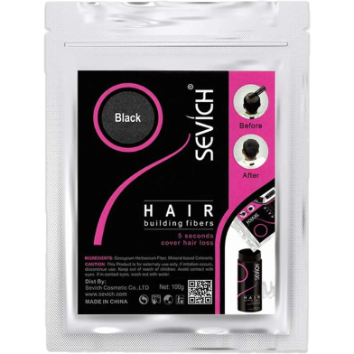 Sevich Hair Building Fiber Refill Black 100 gm -198524314 image