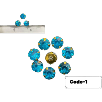 Sew On Rhinestone Cap Stones For Fabric Embellishment 50pcs image