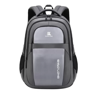 Shaolong Large Capacity College Backpack Grey image