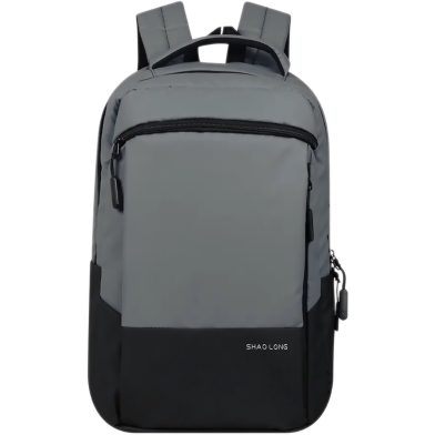 Shaolong School Backpack with Laptop Part (Black Grey) image