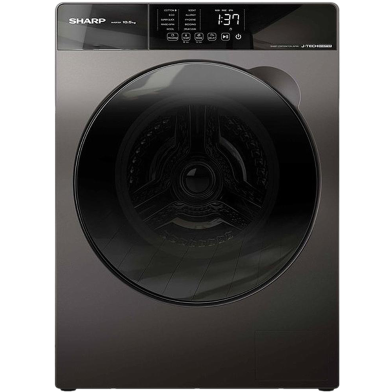 Sharp Full Auto Front Loading Inverter Washing Machine ES-FW105SG | 10.5 KG - Dark Grey image
