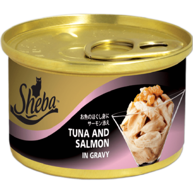 Sheba Deluxe Cat Can Food - Tuna And Salmon In Gravy 85g | Cat Wet Food image