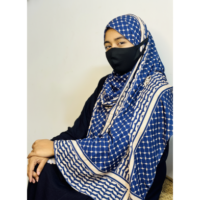 Shilpaholic Base and Navy Keffiyeh Hijab image
