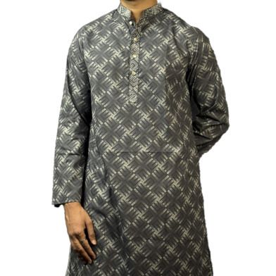 Shilpaholic Black Artisan Print Panjabi image